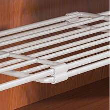 1pc Expandable Folding Shoe Rack, Carbon Steel, Ceiling Mount Organizer For Bathroom, Space-Saving Layered Partition For Shoe Storage In Home Cabinet - Multicolor - View 4