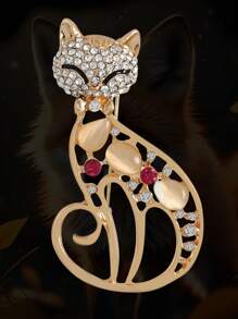 قطعة واحدة من دبابيس الزينة على شكل بوم الحجر الكريم الجميل، إكسسوارات أنيقة وجذابة مرصعة بالراين ستون على شكل طيور النسر، للنساء والرجال، للملابس والربطات والقبعات والحقائب والأحزمة، دبوس تزييني للحفلات والمناسبات اليومية