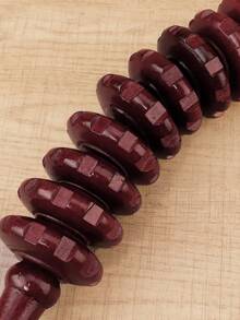 1 Multifunctional 9-Wheel Wooden Massage Roller Scraping Gua Board Wooden Massage Tool Full Body Meridian Massager,School,Back To School,Travel,Travel Essentials,Home Essentials,Spa,Massage Tool,Massage,Massager,Spa - Yellow - View 7