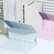 High Quality Piano Key Shaped Book Stand Thickened PP Bookend Partitioned Storage Shelf Student Gift School Supplies, Back To School