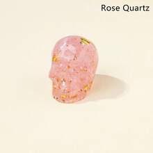 1 件手工树脂水晶骷髅装饰，带碎石，非常适合家庭办公室装饰、万圣节、复活节、感恩节、情人节礼物、串珠和珠宝制作 - 樹脂水晶頭骨 - 查看 13