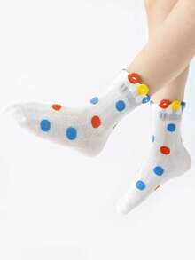 5 Pairs Kids/Children's Breathable Mesh Socks, Unisex, Spring/Summer - Multicolor - View 6