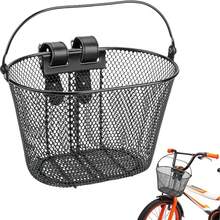 Adult Bike Basket Front, Bicycle Basket For Women, Waterproof Metal Wire Bicycle Basket With Carrying Handle, Suitable For Most Adult Bicycles, Practical Bike Accessories - Multicolor - View 4