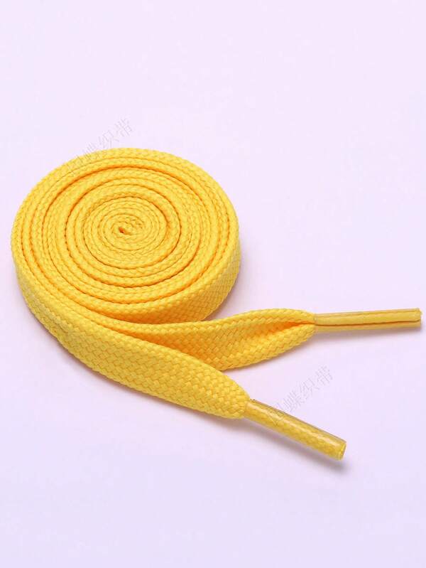 1Pair Colored Hollow Canvas Shoelaces Length 100cm Flat Double-Layer Shoelaces Casual Shoe Waistband