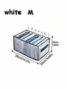 1 pieza Caja organizadora de armario grande, Caja de almacenamiento de estilo de gabinete de 7 rejillas, Organizador de armario tipo cajón lavable, Bolsa de almacenamiento para doblar ropa interior, Almacenamiento y organización para el dormitorio, Camiseta blanca de mujer, Pantalones negros de mujer, Ropa de invierno de mujer, Vestido, Ropa de invierno de mujer, Vestido elegante de mujer, Camisa blanca de manga larga de mujer, Mono blanco de mujer, Vestido de primavera de mujer, Atuendo de primavera de mujer, Primavera, Ropa de primavera, Estilo minimalista, Parte superior de verano - Multicolor - Ver 10