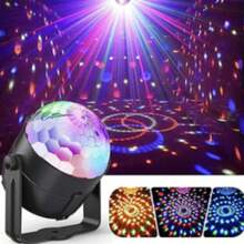 16 Color RGB Light Projector - Portable Mini LED Light Ball For Party, DJ, Bar, Stage, Wedding And Birthday L Creative Gift - 黑色 - 查看 1
