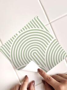 1 Set 10PCS-7.87X7.87in Midcentury Modern Warm/Fresh Sage Vintage Self Adhesive Vinyl Floor Tiles,Peel And Stick Floor Tile DIY Flooring For Kitchen Backsplash Decor Refresh Your Home
