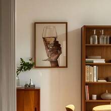 1 件，墙壁艺术，现代海报，手持优雅酒杯艺术魅力家居装饰时尚墙壁艺术墙壁艺术优雅现代家居装饰艺术，无框 - 彩色 - 查看 3