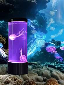1pc Jellyfish Lamp, Mesmerizing Lava Lamp, Jellyfish Table Lamp, Mood Light, Color Changing Light, Bedside Lamp, LED Night Light, Lava Lamp - USB Powered, 7-Color Jellyfish Ambient Reading Lamp, Suitable For Bedroom, Living Room, Dining Room, Study, Library Lighting, Birthday, Holiday Gift