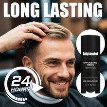 Polvo de fibra capilar Adglamful, 30g - Cobertura instantánea para el cabello ralo y la raya, ideal para hombres