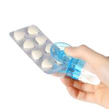 1-5 piezas Sacador de pastillas portátil con caja de medicamentos, abridor de pastillas para blíster, sacador de pastillas portátil, abridor de pastillas, accesorios domésticos, asistencia para tabletas y pastillas, nuevo diseño de dispensador de pastillas, muy adecuado para personas con manicura y artritis (también se vende en 10/15/20 piezas)