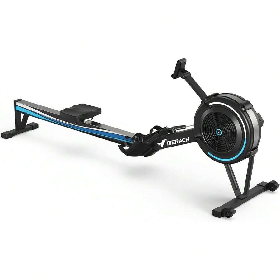Rowing Machine With Air Resistance For Home, 10 Levels Adjustable With Exclusive App, Professional Indoor Rowing Machine, Ergonomic Comfortable Seat, Easy Storage - Black - View 1
