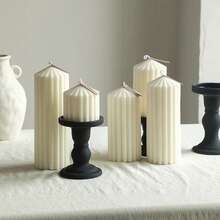 1 cây nến thơm hình trụ kiểu nhà thờ Bắc Âu cổ điển, không khói, thích hợp để trang trí nhà cửa, trang trí ngày Valentine, tiệc tùng, trang trí trung tâm bàn ăn, quà tặng ngày lễ, bữa tối/tiệc tùng, thư giãn/thiền định và tạo không gian ánh sáng ấm cúng. - Nhiều màu - Xem 7
