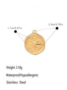 3pcs Stainless Steel Asymmetrical Octagram Star Plated Gold Pendant Charms, DIY Jewelry Making Findings, Suitable For Necklace, Bracelet, Anklet, Keychain