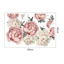 1pc Peony Flower Self-Adhesive Wall Sticker Decoration, Prosperity Blessing Living Room TV Background Wall Decor Room Decor Home Decor Wallpapers Wall Paper Wallpaper Bathroom Kitchen Stickers Wall Stickers
