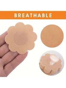 10/30/50/100Pcs Cloth Nipple Cover Teat Hide Women Nipple Pasties Piece Breast Petals Invisible Bra Padding Chest Sticker Patch Covers - Multicolor - View 4