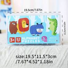字母动物磁性拼图、学龄前字母学习冰箱磁性玩具、字母动物配对认知玩具、26 个字母动物磁性贴纸拼图玩具、幼儿园认知教育玩具、男女礼物玩具、磁铁积木、儿童磁性贴纸、字母书 - 磁力字母動物拼圖 - 查看 6