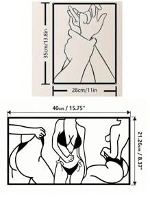 HELLOYOUNG 1 件个性化金属线艺术，描绘半遮身、翘臀的女人 - 家居装饰、家居装饰、房间装饰、墙面装饰 - 彩色 - 查看 12