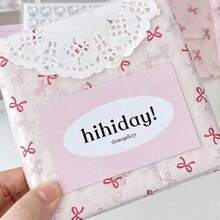 10/20 张粉色蝴蝶结薄纸，可爱蝴蝶结印花礼品包装纸薄纸装饰艺术纸，适用于母亲节礼物包装生日婚礼派对 DIY 工艺品 20*14 英寸 - 彩色 - 查看 3