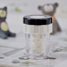 1个手动旋转式隐形眼镜清洁器，彩色隐形眼镜清洁容器，大容量便携透明隐形眼镜收纳盒，隐形眼镜浸泡及收纳盒，适合旅行和日常使用 - 彩色 - 查看 16