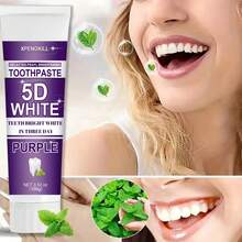 XPENGKILL 1支装 5D 紫色美白牙膏 白色 旅行装 - 紫色 - 查看 4