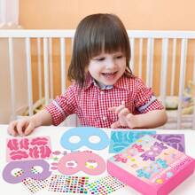 24Pcs DIY Axolotl EVA Sticker Mask Craft Gift Box Set Pink Purple Blue Cartoon Foam Axolotl Sticker Heart Round Or Square Shape Diamond Decal Party Favor Handmade Decoration For Birthday Anniversary Graduation Theme Party Back To School Children's Day Family Time Friends Gathering Celebration Activity