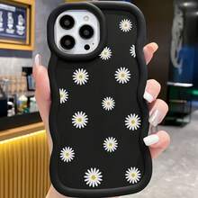 1 件 Y2K 多巴胺马卡龙，可爱向日葵图案手机壳适用于 Apple 16/Redmi Note 11 4G/Galaxy A55/Infinix Note 30/ Moto E30/Spark Go 2023/Spark Go 2024 防水防震防摔防刮 - 黑色 - 查看 2