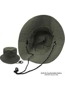 1 Piece Of Foldable Storage Bucket Hat For Men And Women, Sun Protection Hat, Windproof Drawstring Adjustable Sun Hat, Outdoor Sports Waterproof Quick-Drying Hat, Decorative Beach Hat, Women's Hat