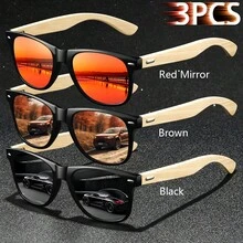 Moda Bambus Drewno Vintage Kwadrat Unisex Moda Okulary Mężczyźni Kobiety Luksusowa Marka Projektant Drewniane Moda Okulary Klasyczne Tropikalna Plaża Wakacje Lato Pastele Prostokąt Okulary Błyszczący Materiał Elegancki Estetyczny Wakacje Stroje Odcienie