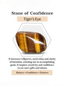 1pc 8mm Tiger's Eye Power Bracelet Emotional Balance Yoga Meditation Power Jewelry For Women Men - Protection, Courage, Focus, Grounding - Multicolor - View 4