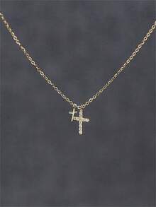 GAGAFEEL This Unique And Versatile High-End S925 Pure Silver Cross Pendant Necklace Is The Perfect Choice For Women To Wear Daily And To Parties. - JWCN40169 - View 3