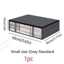 1pc/2pcs Foldable Under Bed Storage Boxes, Classic Fabric Organizer Boxes, Large Capacity For Storing Blankets, Towels, Quilts, Sweaters, Pillows, Linens, Packaging Papers - Zippered Multi-Purpose Home & Room Storage, Under Bed Storage