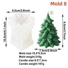 Moldes de Vela de Árvore de Natal 3D, Molde de Silicone em Forma de Pinheiro para Fundição de Resina Epóxi, DIY Velas de Aromaterapia, Ferramentas para Fazer Gesso e Decoração para Casa