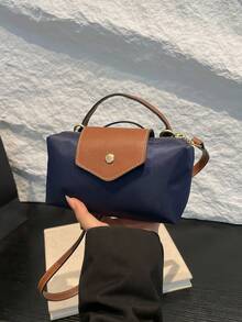 Elegant Solid Color Mini Handbag With Adjustable Shoulder Strap, Ideal Gift Bag For Parties, Galas, Formal Dinners/Banquets, Suitable For Pairing With Party Dresses, Ball Gowns, Also Suitable For University/College Classrooms, Holidays, Outdoor Activities, Travel, Sports Venues, Especially Suitable For Women, Girls, College Students - Navy Blue - View 11