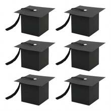 1/6/10pcs European Style New Graduation Cap Gift Box, Ceremony Party Wedding Favor Candy Boxes - Multicolor - View 11