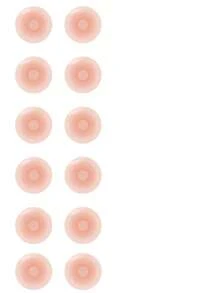 2/6/12pcs Reusable Nipple Covers For Women, Silicone Invisible Breast Petals With Travel Case - Multicolor - View 17