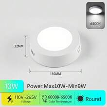CANMEIJIA 1 đèn trần LED, ánh sáng trắng mát 6000K-6500K, nhiệt độ màu, màu trắng, kích thước tấm có thể điều chỉnh, thích hợp cho phòng tắm/phòng/bếp, điện áp 85V-265V - Đèn trần bảng LED - Xem 20