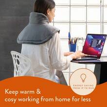 Revive Me Neck Shoulder Heat Pad Grey Fast Heatup 3Hour Adjustable Temperature Auto Safety ShutOff Hine Washable Specifically For Neck Shoulder Size Adjustable 47 X 52cm - Grey - View 4