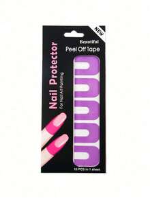 10片装U型指甲油保护膜一次性指甲油防溢贴纸美甲贴纸