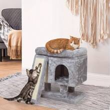 Albero in stile di lusso per gatti su più livelli con pali per graffiare e piattaforme per il gioco - design moderno per gatti di grandi dimensioni - include rifugi e giocattoli interattivi - perfetto per appartamenti e gatti da interni