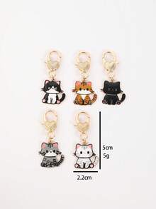 1pc Cat Keychain Pet Key Ring Animal Key Chains Souvenir Gifts For Women Men Cay Keys DIY Handmade Jewelry