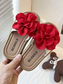 Dép hở ngón thoải mái, dép xăng đan nhẹ thoáng khí dành cho bé gái, thích hợp cho các hoạt động ngoài trời. - Màu Đỏ Sâu - Xem 4