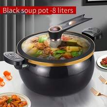 Enamel Casserole Pot, Dual Ear, Non-Stick Pot For Stewing Meat, Soup Pot, Suitable For Induction, Gas Stove - Multicolor - View 5