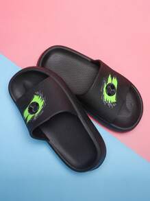 Sandalias infantiles de espuma, livianas y antideslizantes con fondo suave, diseño de dibujos animados lindos, cómodas y de secado rápido, sandalias casuales unisex para la playa para niños mayores