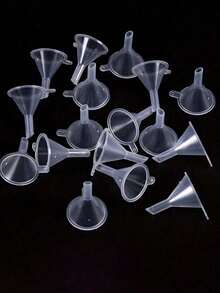 10 piezas de embudos de viaje mini, aptos para transferir cosméticos, perfumes, aceites esenciales, hechos de material plástico, aplicables para botellas de laboratorio, aceites esenciales, perfumes, especias, arte de arena, camping y polvos - herramienta esencial para medición y transferencia precisa, decoración del hogar para sala de estar, dormitorio, baño, accesorios de viaje, regalos de boda, fiesta, cumpleaños, regalos para padres, amigos, Año Nuevo, accesorios, regalos divertidos de regreso a la escuela - transparente - Ver 3