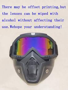 1pc Retro Motorcycle Helmet Windproof Goggles Dustproof Eye Protection Mask Riding Off-Road Windshield Glasses - Multicolor - View 8