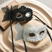 1pc Party Masquerade Mask, Elegant Graphic Design, Fashionable & Sexy, Easy To Wear, Portable Side Butterfly Mask