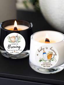 15/35/70 piezas Etiquetas personalizadas para el nacimiento del bebé, pegatinas autoadhesivas personalizadas para decoración de envases de botellas de agua, suministros de etiquetas para botellas de agua del bebé para fiestas de revelación de género, primeros cumpleaños, regreso a la escuela - Multicolor - Ver 7