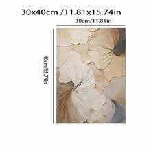 1 tác phẩm nghệ thuật treo tường hoa theo phong cách Nhật Bản thanh lịch, trang trí phòng khách sang trọng với tông màu be và xám nhẹ nhàng, khung gỗ, hoàn hảo cho phòng khách, phòng ngủ, văn phòng hoặc phòng tắm, tác phẩm nghệ thuật phòng khách | Trang trí phòng yên tĩnh | Thiết kế cánh hoa chi tiết, trang trí tường không có khung - Nhiều màu - Xem 5