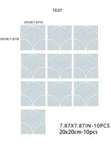 1 Set 10PCS-7.87X7.87in Midcentury Modern Warm/Fresh Sage Vintage Self Adhesive Vinyl Floor Tiles,Peel And Stick Floor Tile DIY Flooring For Kitchen Backsplash Decor Refresh Your Home